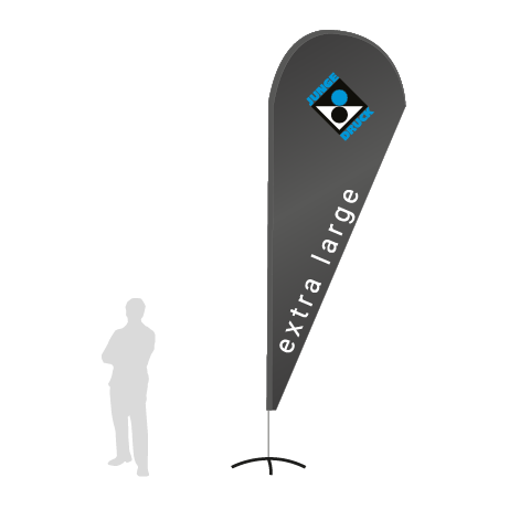 Beachflag Drop | Extra Large (466 cm) | einseitig bedruckt