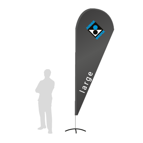 Beachflag Drop | Large (343 cm) | einseitig bedruckt