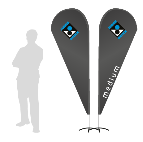 Beachflag Drop | Medium (275 cm) | beidseitig bedruckt